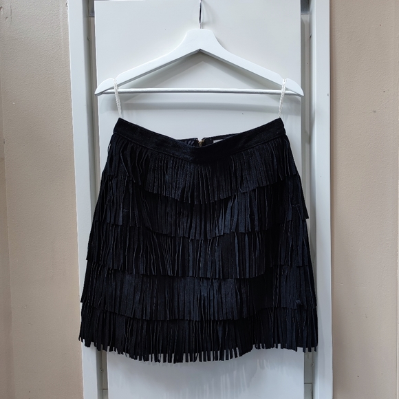 Mini fringe cow leather skirt - Picture 6 of 11